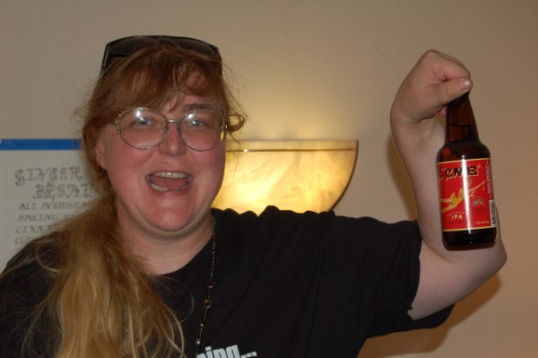 Showing off the label