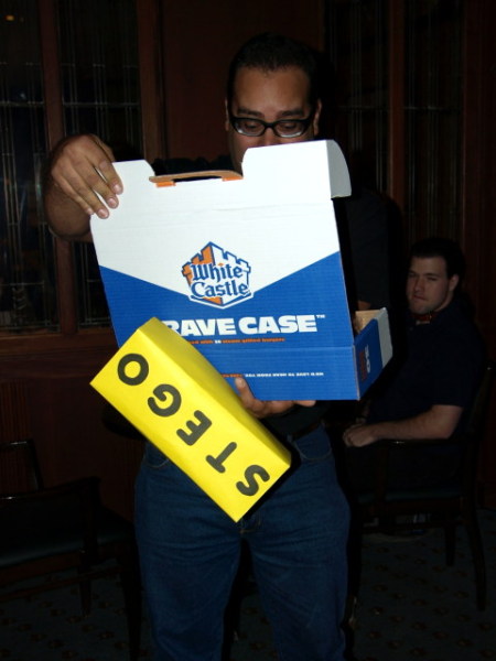 Stego looking inside the Crave Case