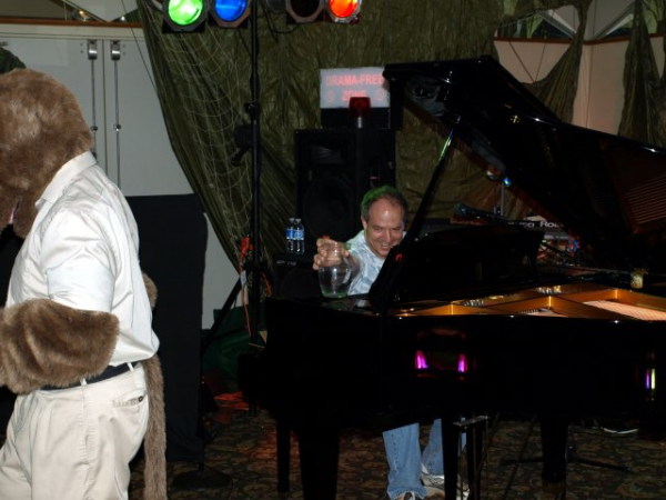 jar or vase being set on a piano